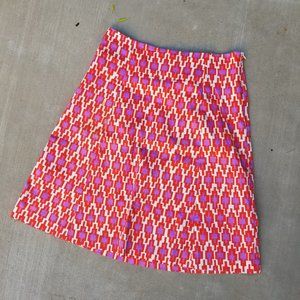 lesley evers retro geometric a-line skirt